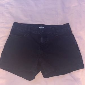 old navy black jean shorts